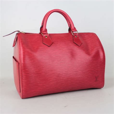 lv epi speedy 30|LOUIS VUITTON Epi Speedy 30 Castillan Red .